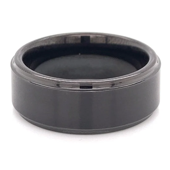 Customizable Couple Rings For Weddings-Matte Black Tungsten Comfort Fit Ring / TGR1019