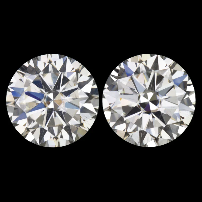 Gorgeous Hoop Earrings For Special Events-5 CARAT MOISSANITE MATCHED PAIR STUD EARRINGS 9mm ROUND BRILLIANT CUT LOOSE 5ct