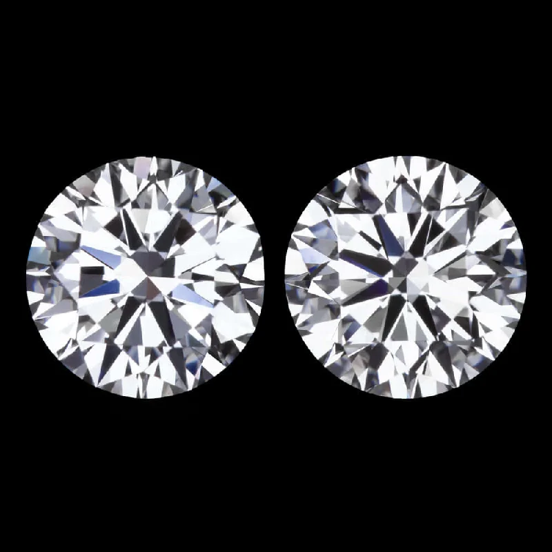 Minimalist Earrings For Simple Look-2 CARAT LAB CREATED DIAMOND STUD EARRINGS CERTIFIED D SI1 EXCELLENT ROUND PAIR