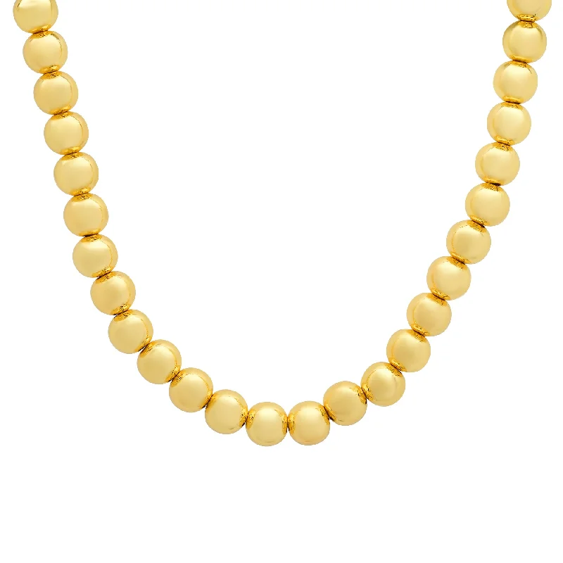 Minimalist Gemstone Necklaces For Subtle Style-BALL NECKLACE, GOLD