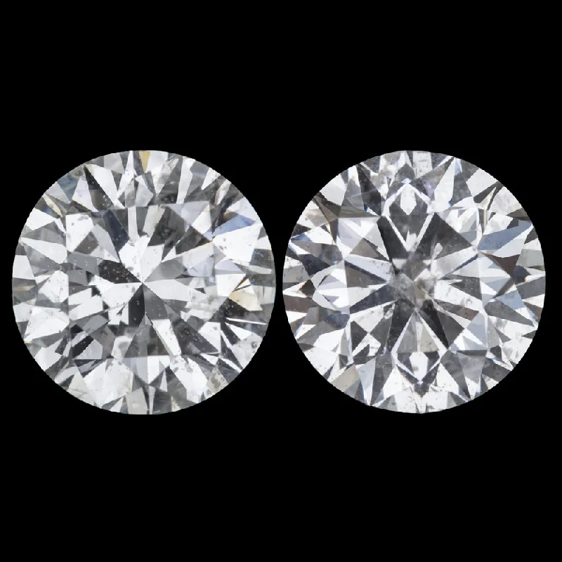 Classic Earrings For Wedding Day-4.03c NATURAL DIAMOND STUD EARRINGS VERY GOOD ROUND BRILLIANT CUT PAIR LOOSE 4ct