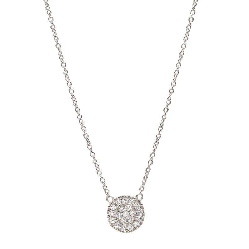 Elegant Chain Necklaces For Casual Days-TINY DISC NECKLACE, SILVER