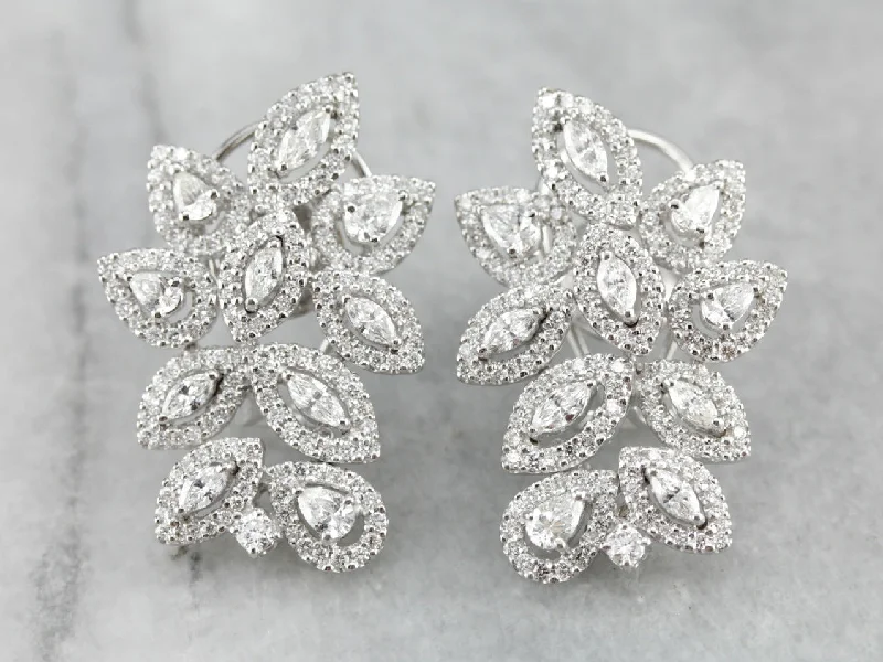 Affordable Diamond Earrings-Vintage Diamond Cocktail Earrings