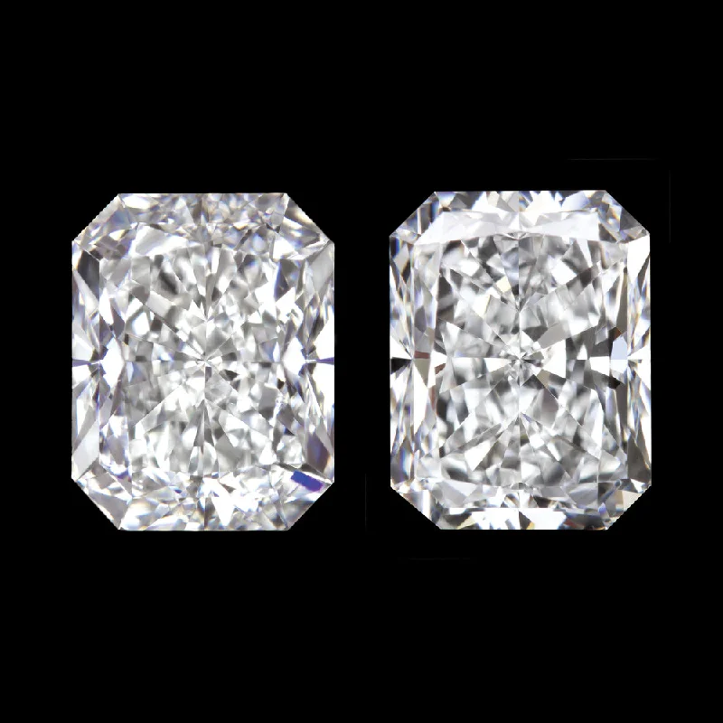 Contemporary Earrings For Sophisticated Style-2 CARAT DIAMOND STUD EARRINGS GIA CERTIFIED G SI1 RADIANT CUT MATCHING PAIR 2ct