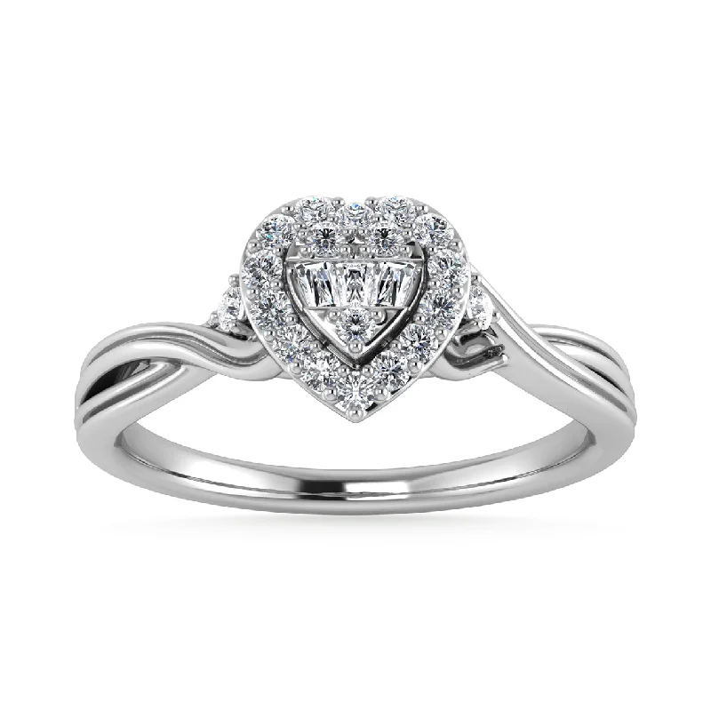 Stunning Engagement Rings For Timeless Beauty-Diamond 1/8 Ct.Tw. Promise Ring in 10K White Gold