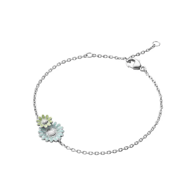 Bracelets For Wedding Gifts-Silver Daisy Bracelet