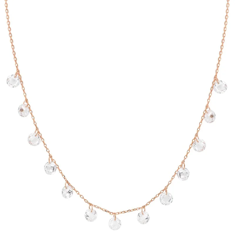 Trendy Pendant Necklaces For Fashion-Forward-DAINTY NECKLACE, ROSE GOLD