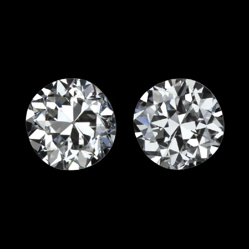 Fashionable Earrings For Prom-0.58ct OLD CUT F VS1-SI1 OLD CUT DIAMOND STUD EARRINGS VINTAGE PAIR TRANSITIONAL