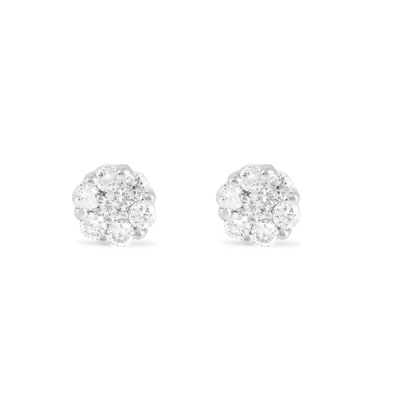 Adjustable Earrings For Comfort Fit-10k Yellow Gold 0.15ct Diamond Stud Earrings