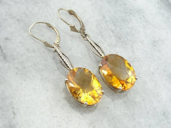 Customizable Earrings For Personalized Gifts-Luscious Sunset and Amber Shaded Citrine Earrings