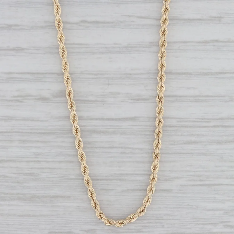 Affordable Fashion Necklaces For Trendy Style-18" 2mm Rope Chain Necklace 14k Yellow Gold