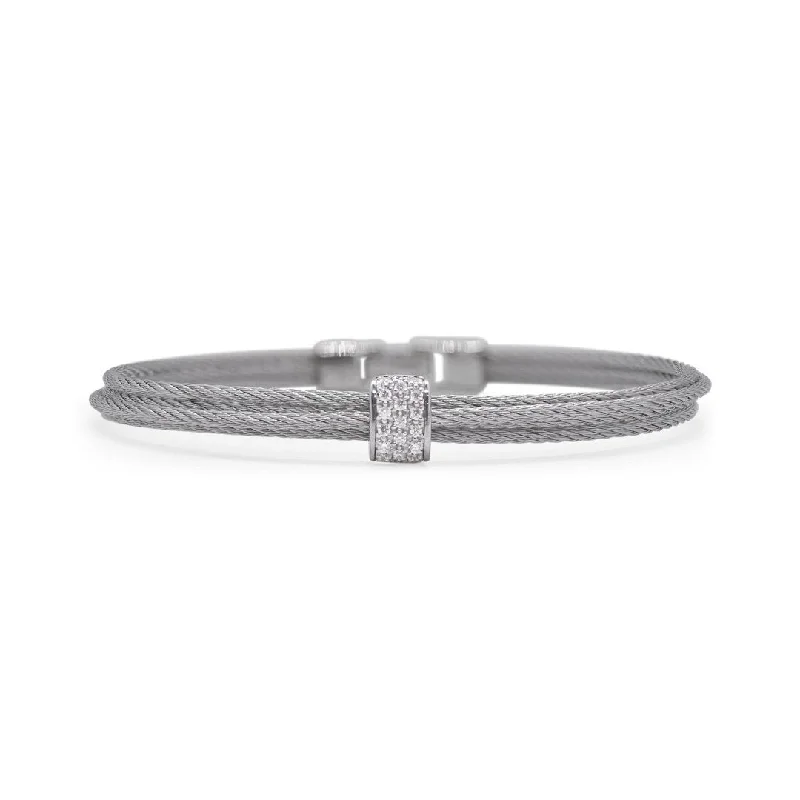 Charm Bangles Set-0.15 ctw Diamond Bangle Bracelet