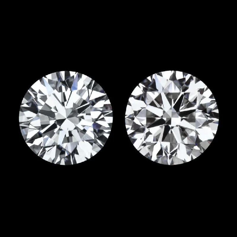 Chunky Earrings For Modern Fashion-1.22ct E-F VVS-VS LAB CREATED DIAMOND STUD EARRINGS PAIR EXCELLENT ROUND CUT