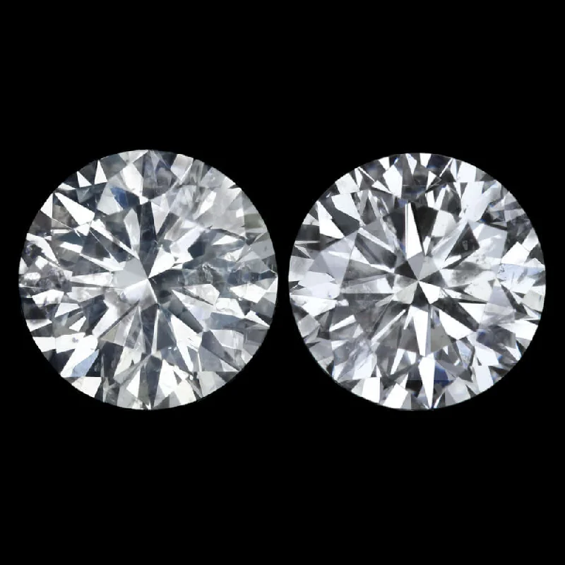 Customizable Earrings For Personalized Jewelry-1.91ct VERY GOOD CUT D-E COLOR DIAMOND STUD EARRINGS NATURAL ROUND PAIR 2 CARAT