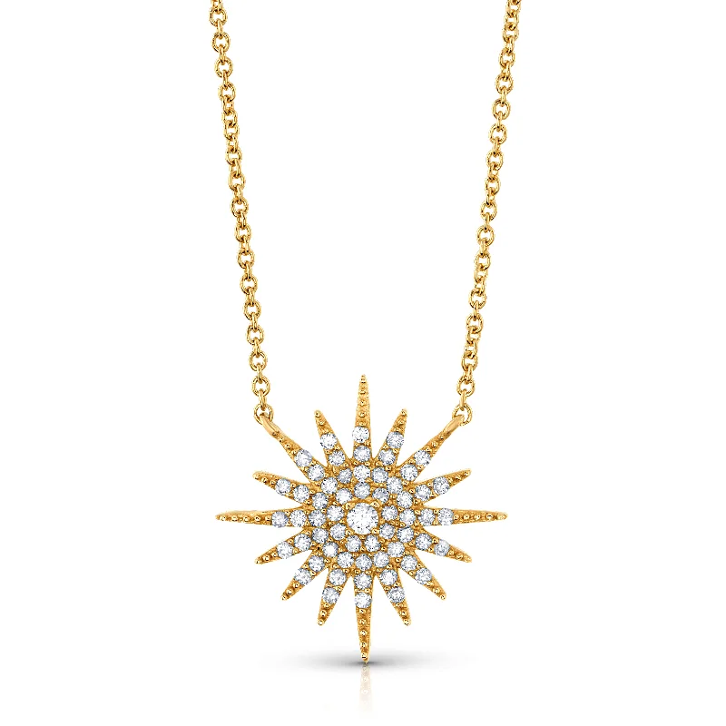 Fashionable Beaded Necklaces For Summer Look-LUMINOUS STAR NECKLACE, 14kt Gold