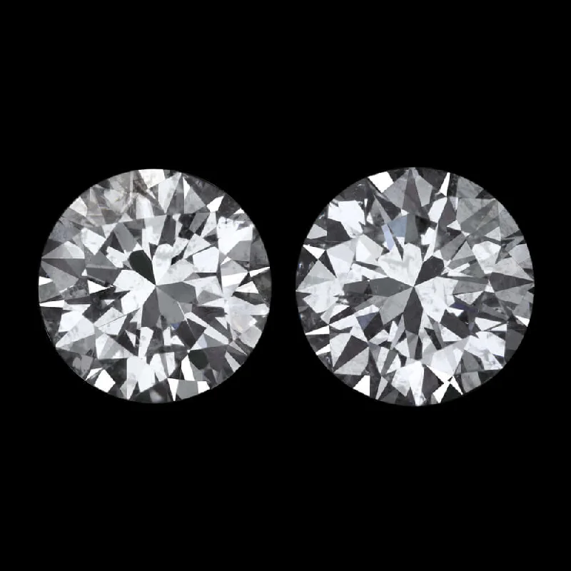 Comfortable Drop Earrings For Daily Wear-E-F COLOR 5mm .91ct NATURAL DIAMOND STUD EARRINGS CLEAN ROUND BRILLIANT PAIR 1ct