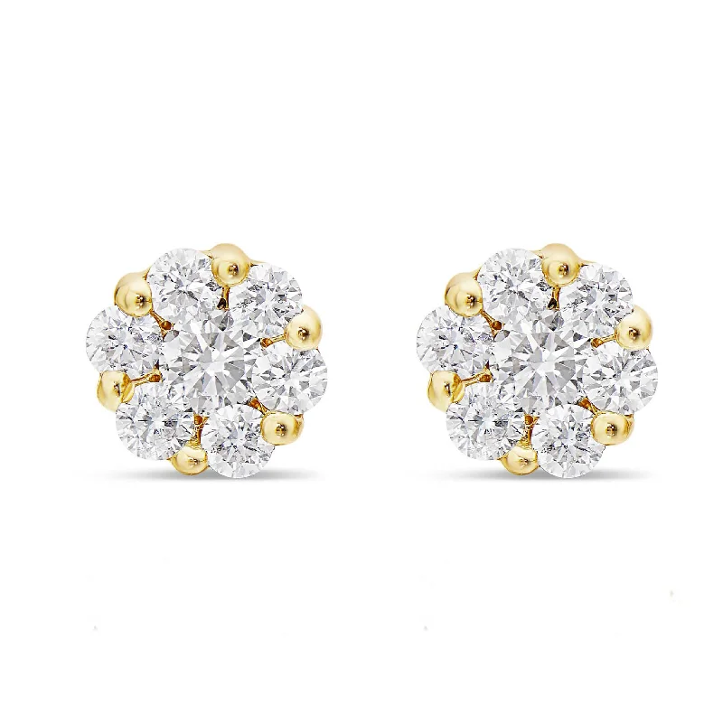 Lightweight Dangle Earrings For Comfortable Wear-14k Yellow Gold 2.50ct Diamond Stud Earrings