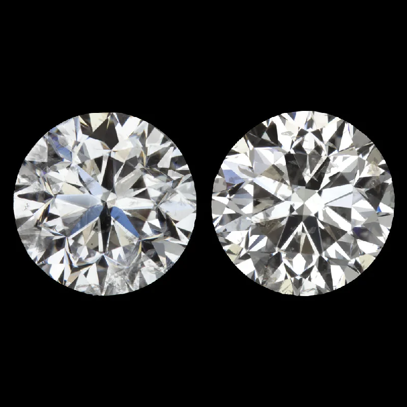 Color Changing Earrings For Fashion Forward-2.05ct VERY GOOD CUT G-H SI DIAMOND STUD EARRINGS NATURAL ROUND PAIR 2 CARAT