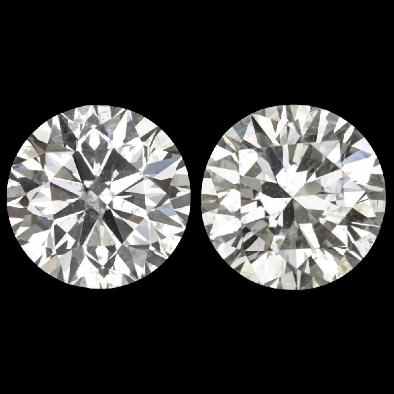 Affordable Handmade Earrings For Gifting-6.06ct DIAMOND STUD EARRINGS VERY GOOD ROUND BRILLIANT CUT NATURAL PAIR 6 CARAT