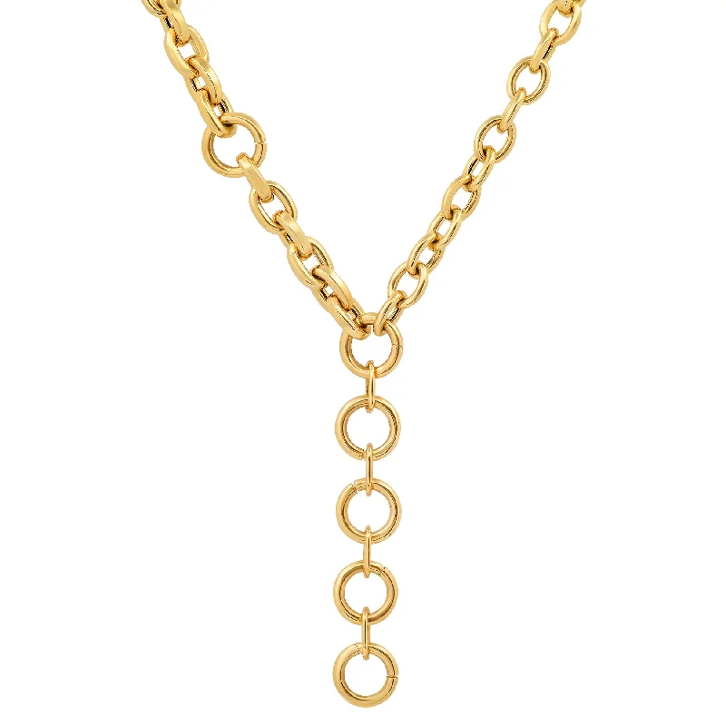 Customizable Family Necklaces-SHIP ANCHOR LINK CHAIN W/6 ENHANCERS, 14kt GOLD