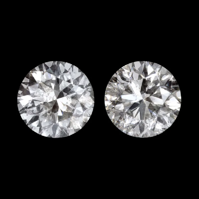 Geometric Earrings For Modern Women-0.81c F-G NATURAL DIAMOND STUD EARRINGS EXCELLENT CUT ROUND BRILLIANT PAIR 3/4ct