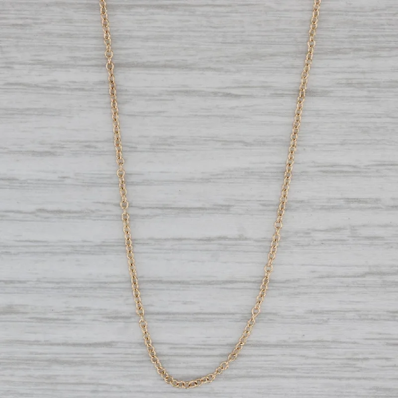 Elegant Drop Necklaces For Evening Parties-Gabriel & Co Cable Chain Necklace 14k Yellow Gold 16.25" 1.2mm