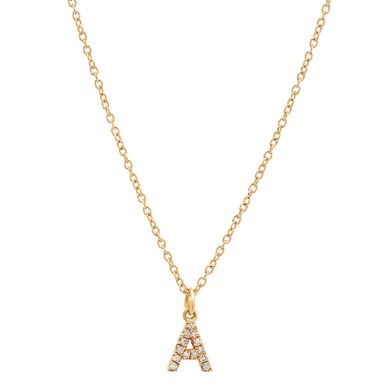 Large Necklace For Statement Fashion-INITIAL LETTER NECKLACE, GOLD