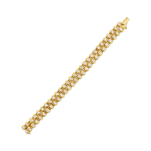 Matching Bracelets For Friends-Yellow Gold & Diamond Bracelet