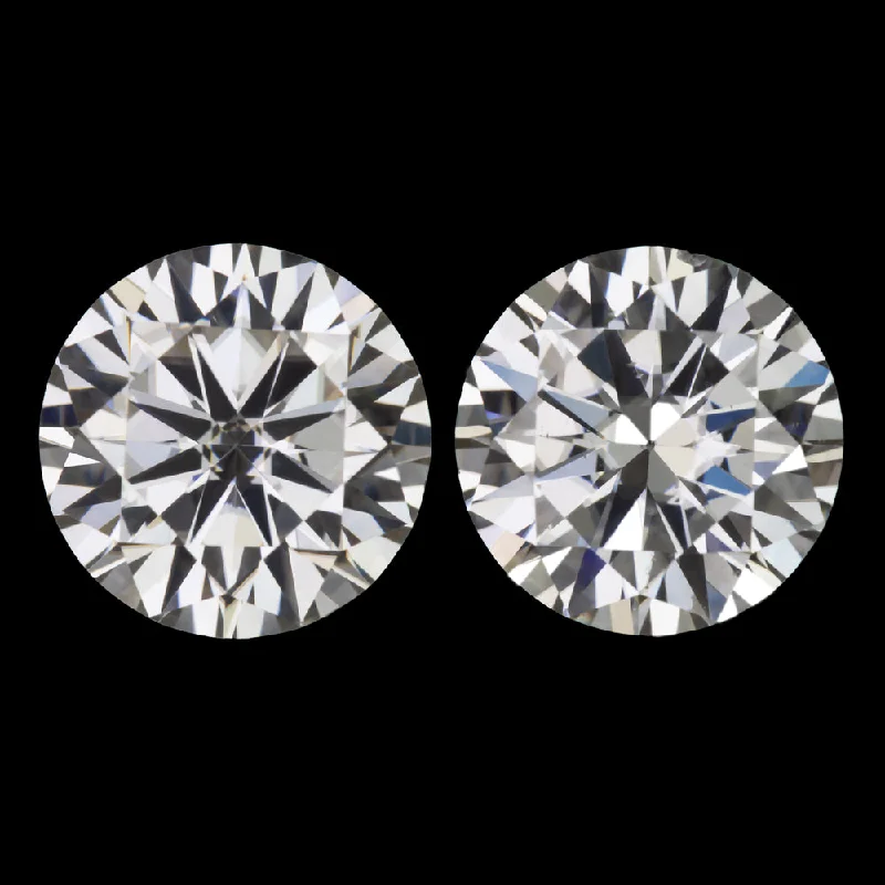 Personalized Earrings For Unique Presents-4.20ct MOISSANITE MATCHED PAIR STUD EARRINGS 8.5mm ROUND BRILLIANT CUT 4 CARAT