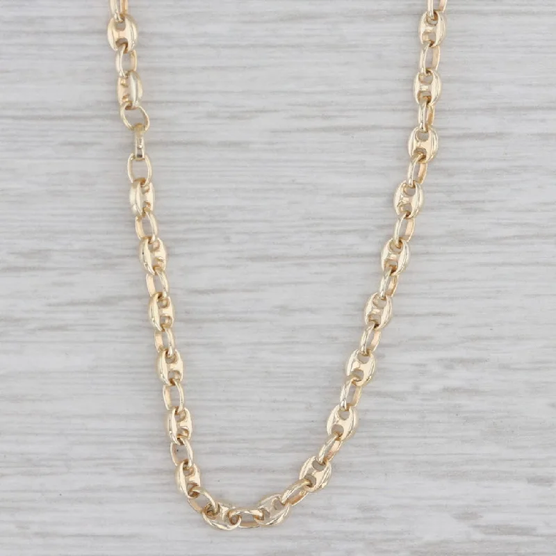 Simple Chain Necklaces For Day-to-day Wear-19.5" 3.1mm Gucci Chain Necklace 14k Yellow Gold Italy