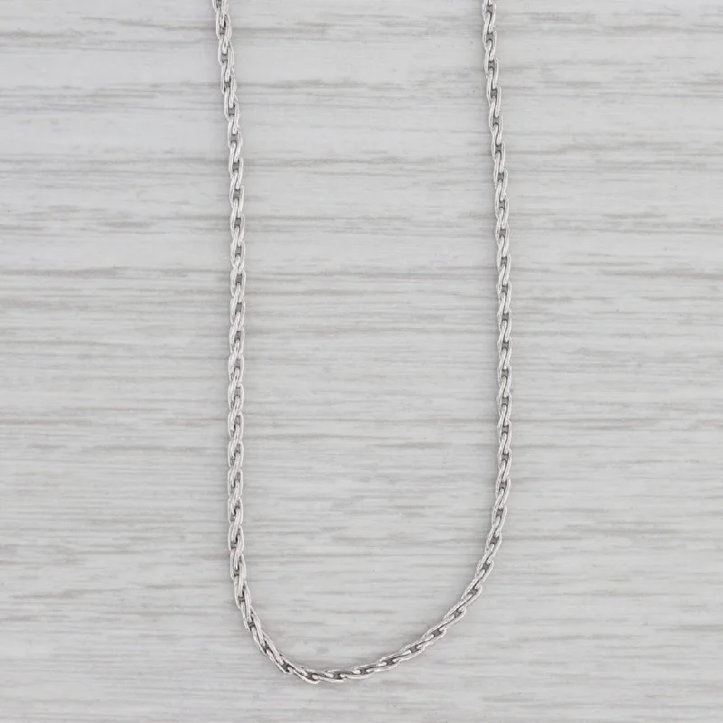 Beautiful Rose Gold Necklaces For Special Occasions-20" 1.7mm Rope Chain Necklace 14k White Gold Lobster Clasp