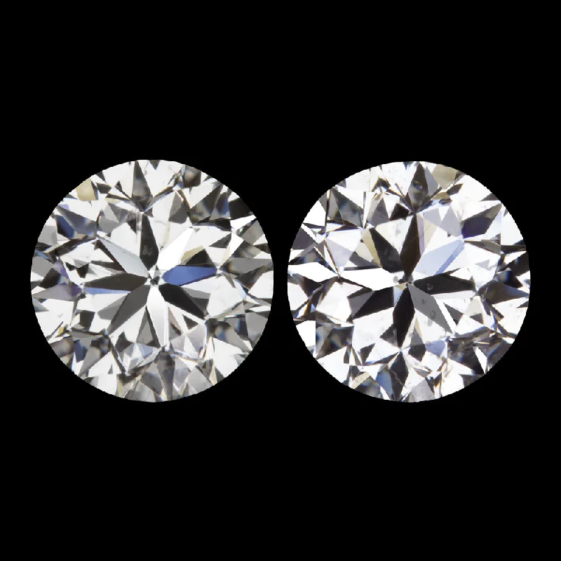 Fashion Earrings For Casual Wear-2 CARAT GIA CERTIFIED VERY GOOD CUT H SI2 DIAMOND STUD EARRINGS ROUND BRILLIANT