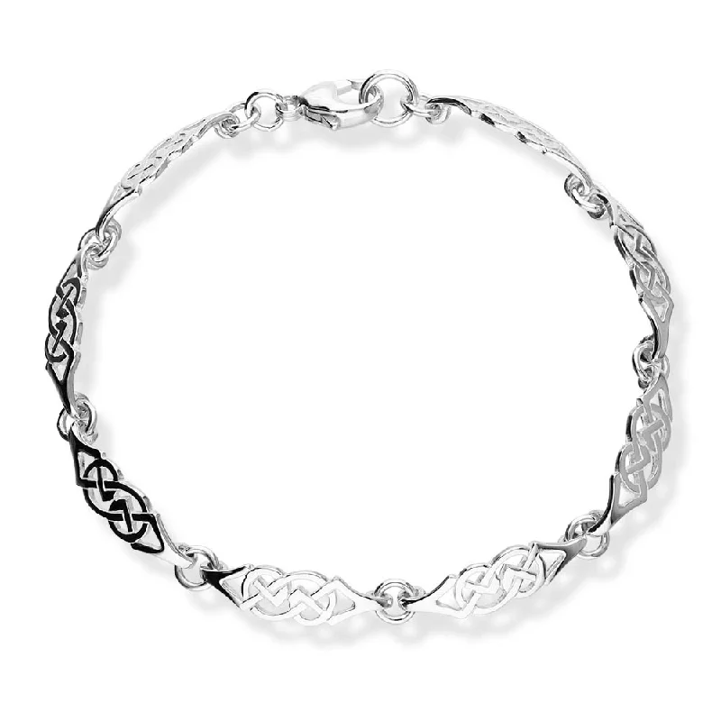 Fashionable Bracelets For Parties-Celtic Silver Bracelet BL167