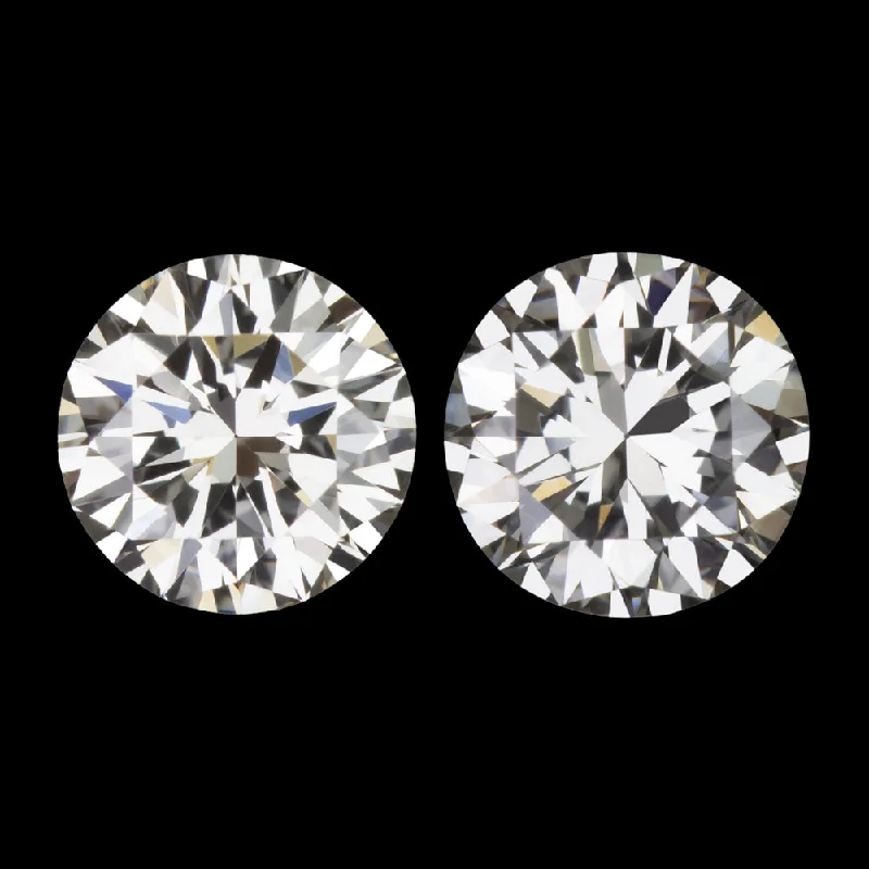 Affordable Gold Earrings For Daily Wear-0.67ct VERY GOOD CUT DIAMOND STUD EARRINGS I-J VVS2-VS1 ROUND BRILLIANT PAIR