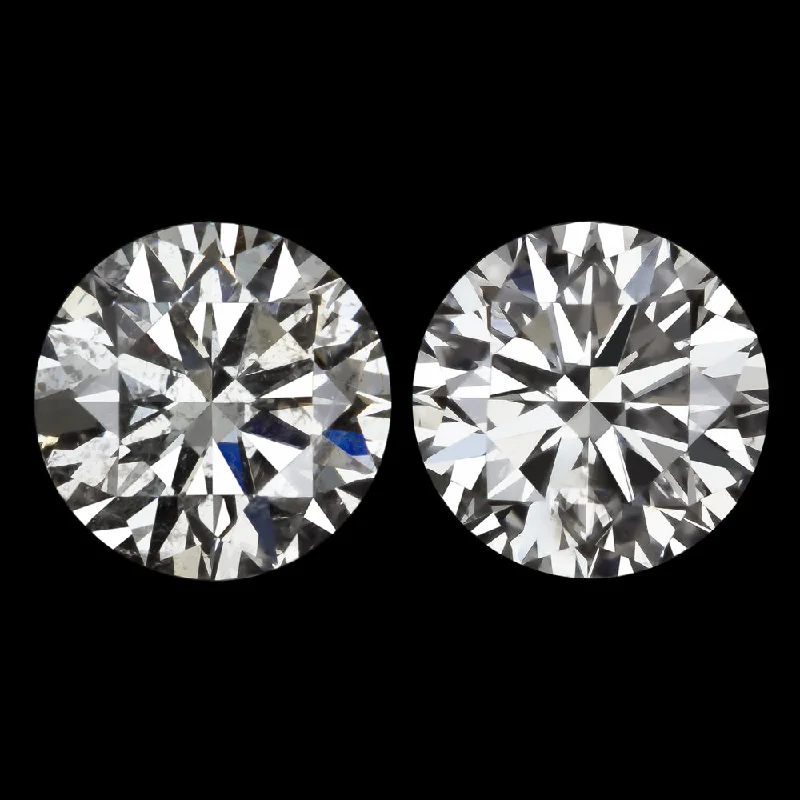 Fancy Earrings For Elegant Look-1.84ct NATURAL DIAMOND STUD EARRINGS VERY GOOD ROUND BRILLIANT CUT PAIR LOOSE