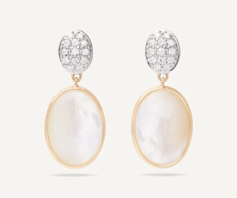 Large Gold Earrings For Bold Fashion-Marco Bicego Siviglia Mother of Pearl Earrings