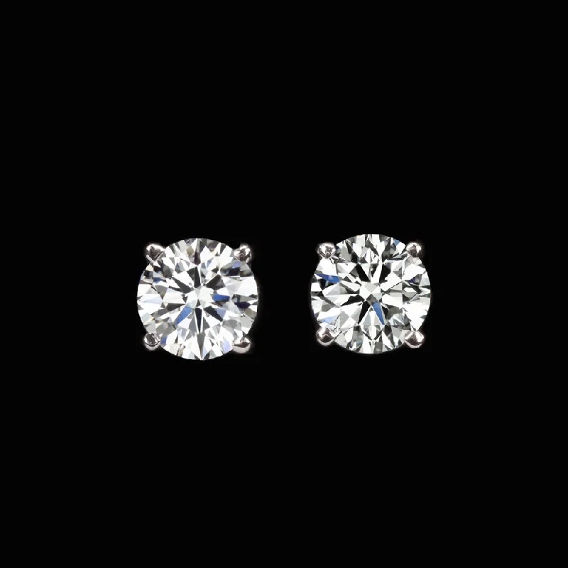 Stylish Earrings For Fashion-forward Women-0.70ct E-F SI1 DIAMOND STUD EARRINGS EXCELLENT CUT NATURAL ROUND CUT WHITE GOLD