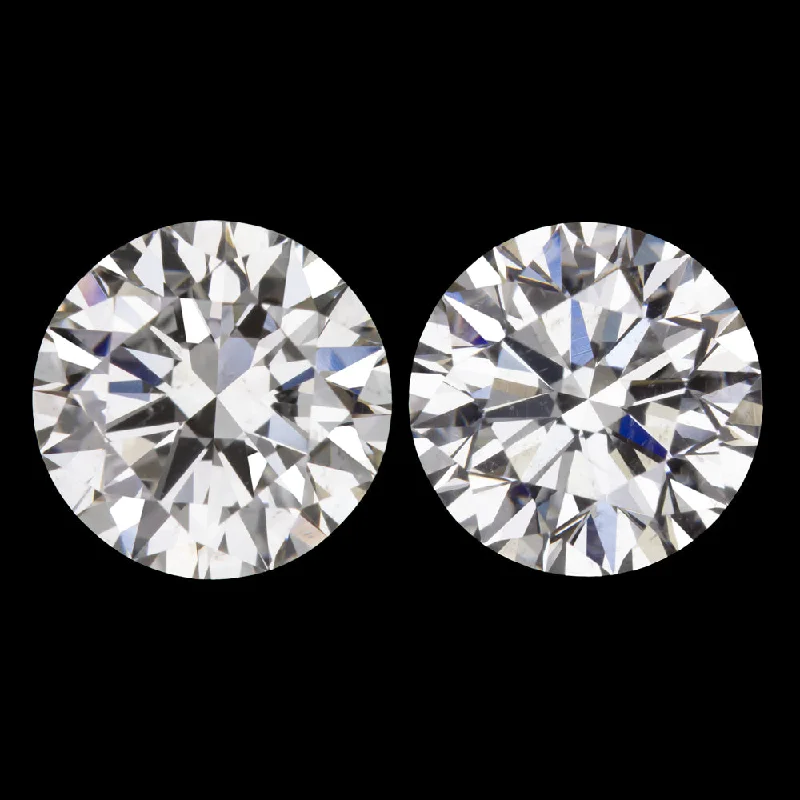 Trendy Earrings For Fall Fashion-2 CARAT GIA CERTIFIED EXCELLENT CUT G SI2 DIAMOND STUD EARRINGS ROUND BRILLIANT