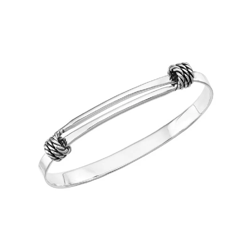 Bangles For Birthday Celebration-Sterling Silver Bangle Bracelet