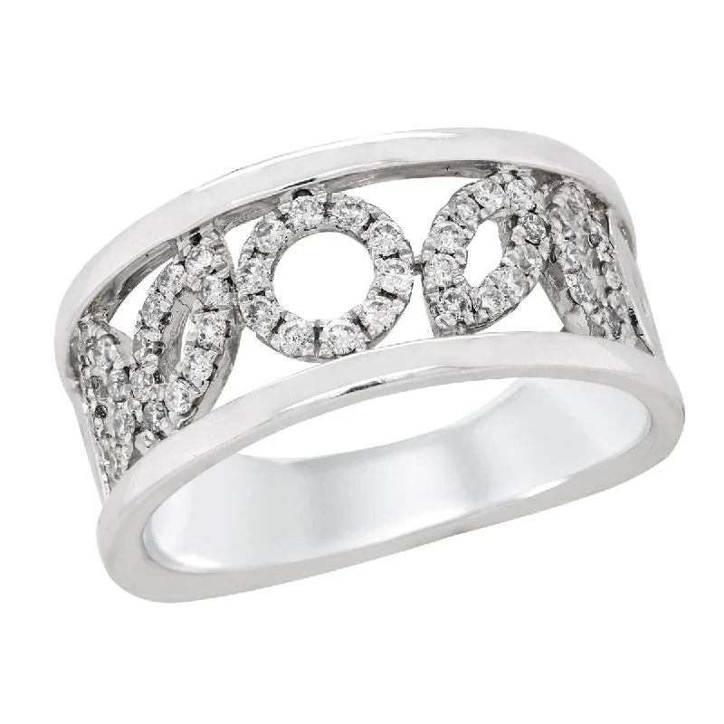 Elegant Solitaire Rings For Engagement-WHITE GOLD SPLIT SHANK DIAMOND RING, .34 CT TW