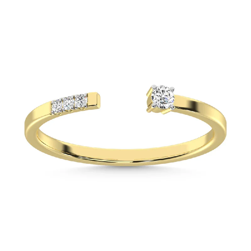 Simple Engagement Rings For Minimalist Brides-14K Yellow Gold  Diamond 1/20 Ct.Tw. Fashion Ring