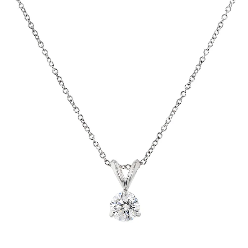 Unique Butterfly Necklaces For Special Gifts-14K White Gold Diamond Pendant Necklace