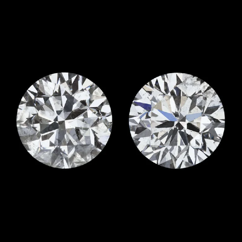 Long Pendant Earrings For Dazzling Look-0.83ct F-G VERY GOOD CUT NATURAL DIAMOND STUD EARRINGS ROUND MATCHING PAIR 3/4ct