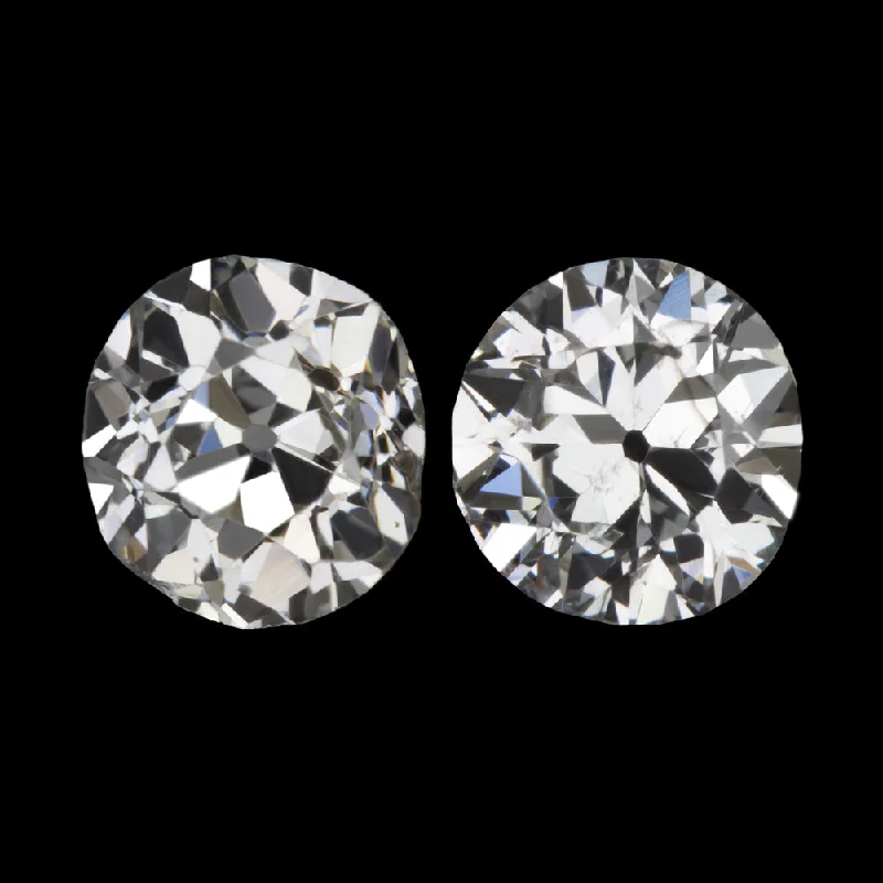 Minimalist Silver Earrings-0.70ct OLD MINE CUT DIAMOND STUD EARRINGS H-I VS1-SI2 ANTIQUE PAIR LOOSE NATURAL