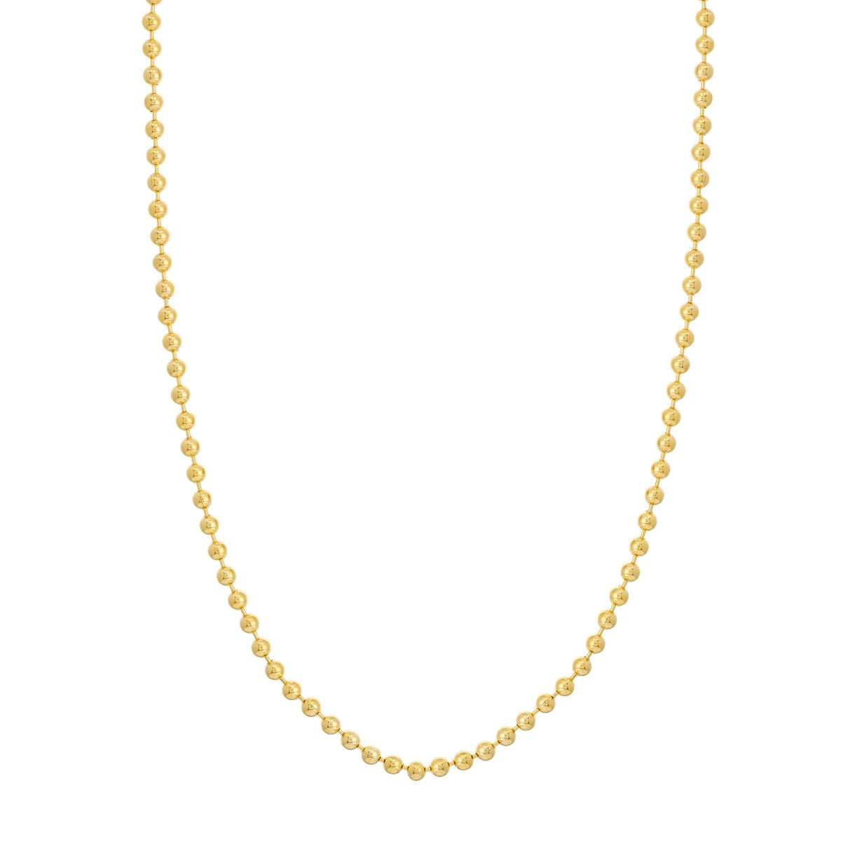 Artistic Pendant Necklaces For Creative Look-14K Yellow Gold Beaded Necklace