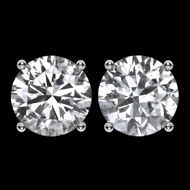 Silver Hoop Earrings For Women-1.54ct E-F NATURAL DIAMOND STUD EARRINGS VERY GOOD CUT ROUND BRILLIANT CUT PAIR