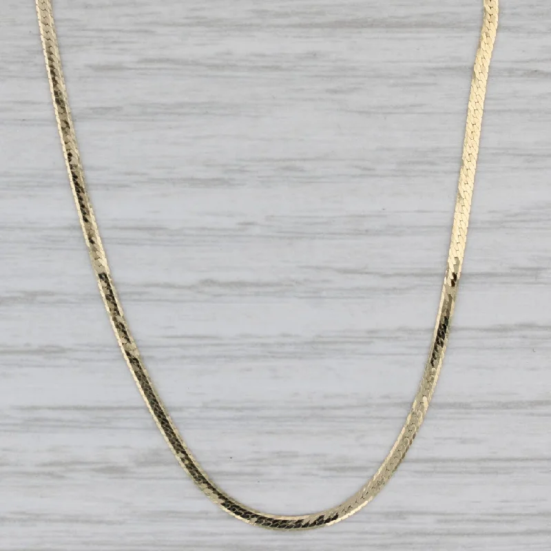 Affordable Silver Necklaces For Casual Wear-New Herringbone Chain Necklace 18" 1.5mm