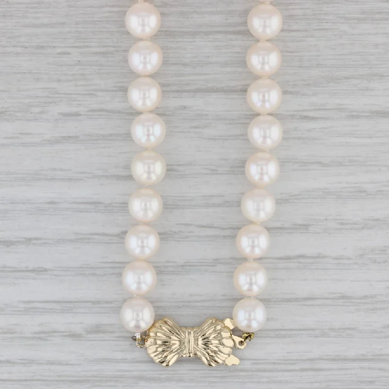 Fashion Necklaces For Holiday Parties-Blue Lagoon Cultured Pearl Strand Bead Necklace 14k Yellow Gold 18" Box