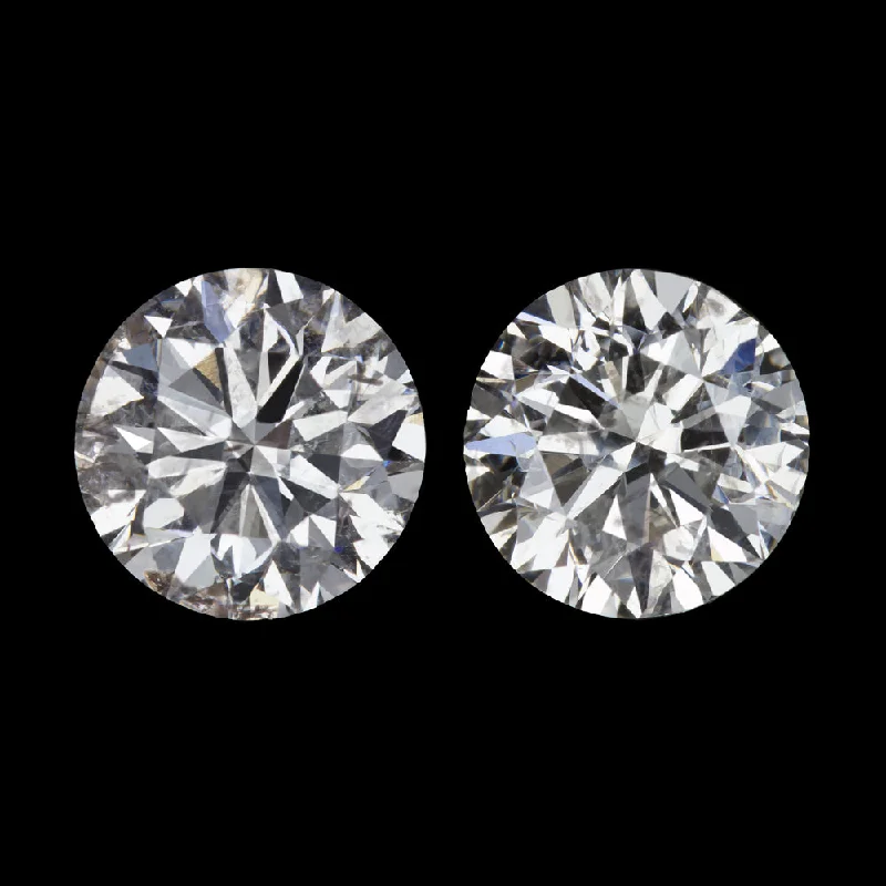 Long Pendant Earrings For Dazzling Look-1.41ct VERY GOOD CUT NATURAL DIAMOND STUD EARRINGS ROUND BRILLIANT PAIR 1.5ct