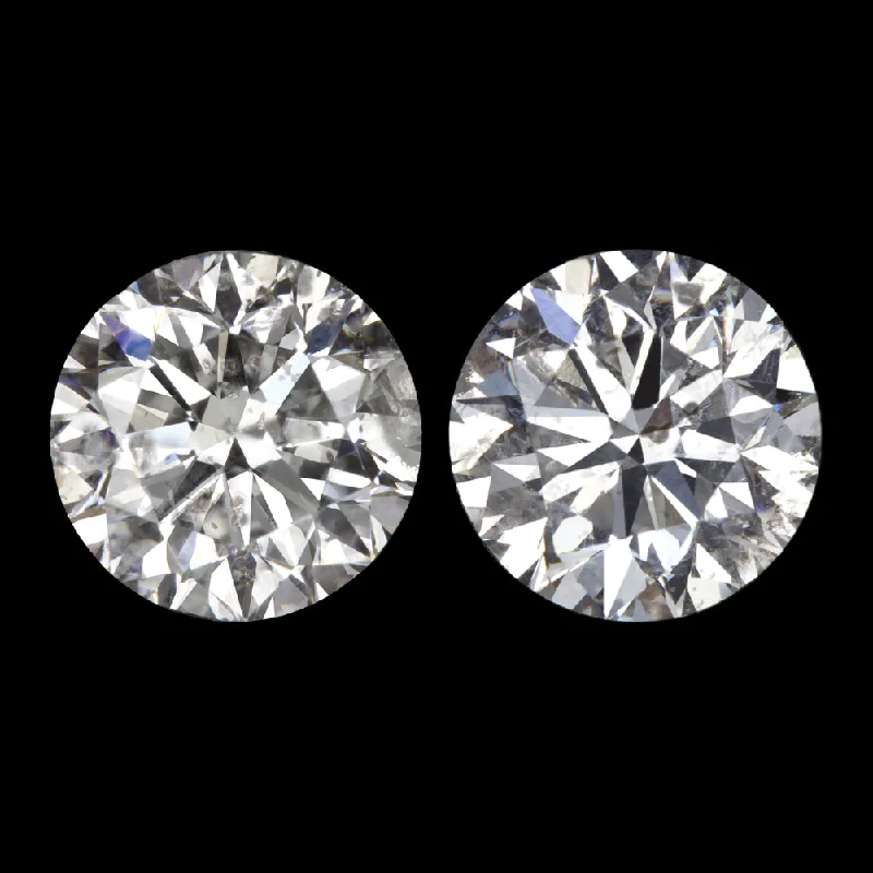 Lightweight Dangle Earrings For Comfortable Wear-DIAMOND STUD EARRINGS 1.60ct VERY GOOD ROUND CUT NATURAL EARTH MINED PAIR 1.5ct